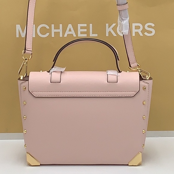 MICHAEL KORS MANHATTAN MED TOP HANDLE SATCHEL/SHOULDER/CROSSBOD BAG POWDER BLUSH - Picture 11 of 15